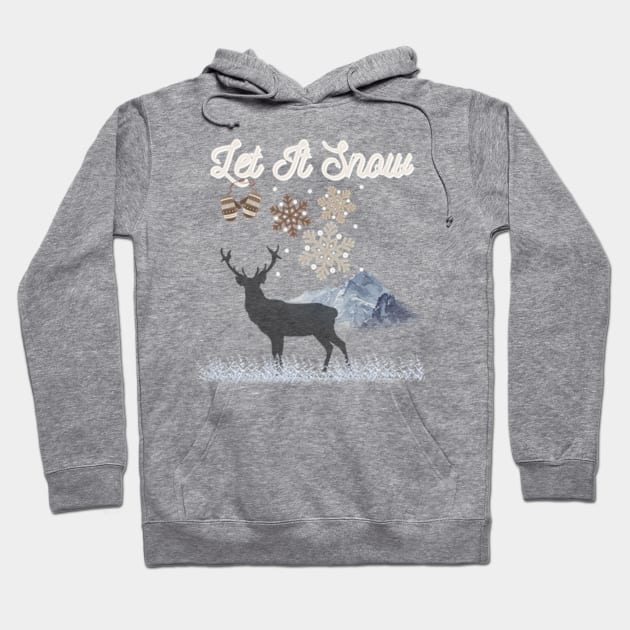 Let It Snow On The Mountains Hoodie by ERArts